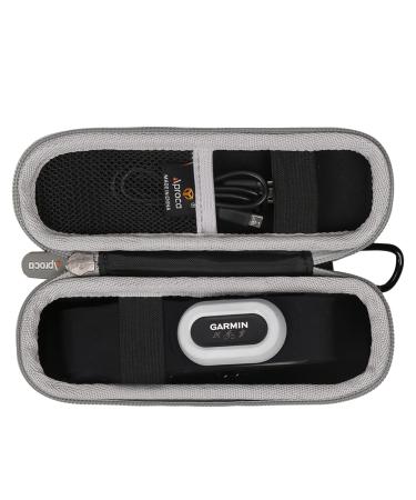 Aproca Hard Shell Travel Storage Case for Garmin HRM-Pro/HRM-Tri Heart Rate Monitor Gray Zipper