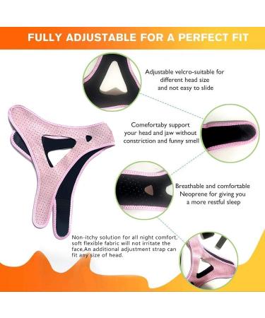Adjustable Anti-Snoring Chin Strap - Effective Sleep Aid for Men and Women - Snore Reducing Device - One Size (Pink) - Buy Online on GoSupps.com
