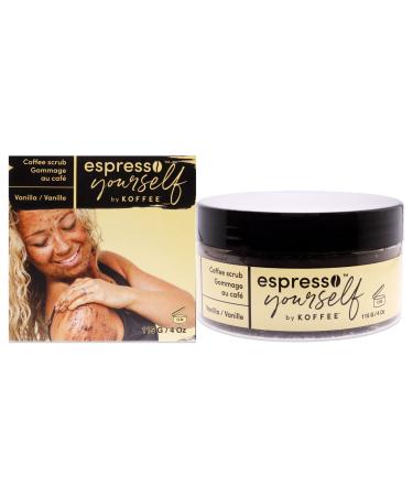 Vanilla Coffee Scrub - Exfoliating Body And Face Scrub - Polish And Smooth Skin With Ease - Invigorate Senses With Vanilla Fragrance Formula - For Naturally Radiant Skin - 4 Oz