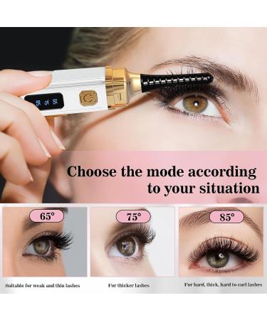 Heated Eyelash Curler Electric Eyelash Curler with 3 Temperature Modes Heated Eyelash Curler USB 15s Fast Heating Eyelash Curler Long-Lasting Curl for All Eyelashes White - Buy Online on GoSupps.com