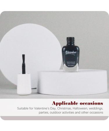 Black Nail Polish - Classic Water-Based Low Odor Non-Toxic Chip-Resistant Shine for Formal Occasions | 0.28 Fl Oz - Buy Online on GoSupps.com