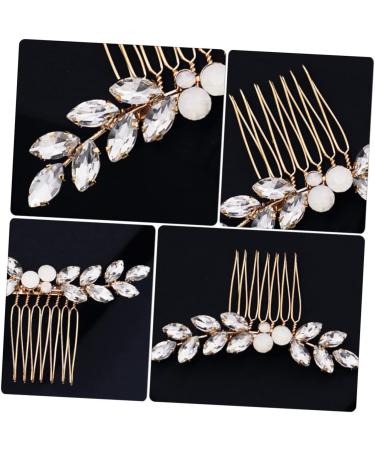 DOITOOL 1pc Rhinestone Disc Hair Comb Hair Jewels for Women Hair Clip Hair Claw Women Hairpin Comb Pearl Barrettes for Women Hair Pin Wedding Hairpin Bride Alloy Headgear Simple - Buy Online on GoSupps.com