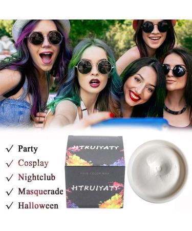 Buy White Temporary Hair Color Dye - Non-Permanent DIY Wax for Cosplay & Halloween Parties - Buy Online on GoSupps.com