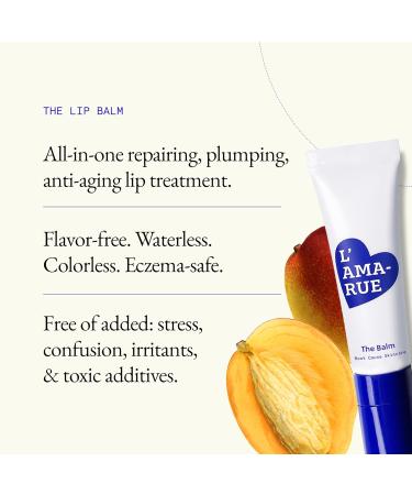 L'AMARUE Lip Repair Balm - 0.33 fl oz: Intensive Repair for Dry Cracked Aging Lips | Hydrating Moisturizing & Soothing | Chapped Lips & Helps in Eczema | Vegan Fragrance-Free Soothing Lip Balm - Buy Online on GoSupps.com