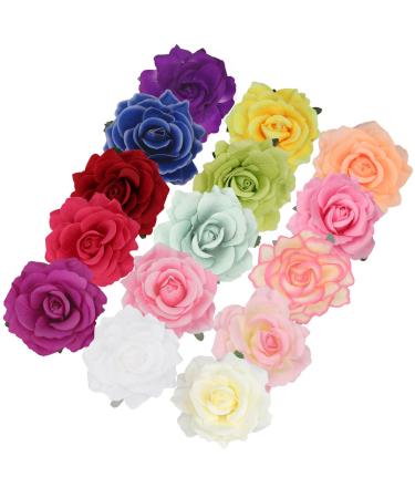 Cubaco Rose Hair Clips for Women - 15 Pack Vintage Boho Flower Hair Accessories - Buy Online on GoSupps.com