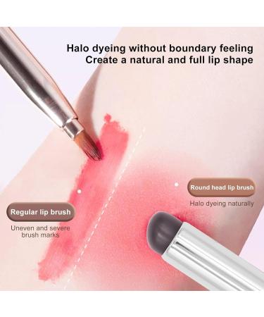 Wyttuubv Silicone Lip Brush Lip Scrub Brush Soft Lip Applicator Silicone Portable Round Head Makeup Brush Multifunctional for Lipstick Eyeshadow Smoother and Fuller - Buy Online on GoSupps.com