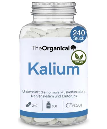 New: Theorganical : potassium high -dose with 800 mg potassium citrate |240 capsules |Made in Hamburg |Without additional substances & high -dose |Potassium |Calium
