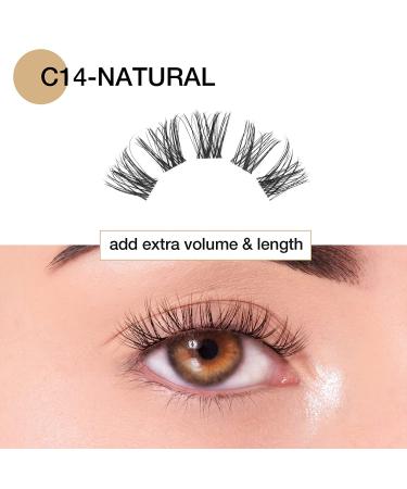 LASHVIEW DIY Individual Cluster Lashes - Natural 10mm - Featherlight Synthetic Lashes - Reusable - Transparent - Buy Online on GoSupps.com