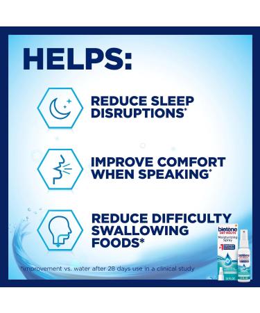 Nour Nutri Health 1 Pack of Biotene Moisturizing Dry Mouth Spray Moisturizing Spray for Dry Mouth and Bad Breath Gentle Mint - 1.5 fl oz + Vitamin and Mineral Exclusive Guide - Buy Online on GoSupps.com