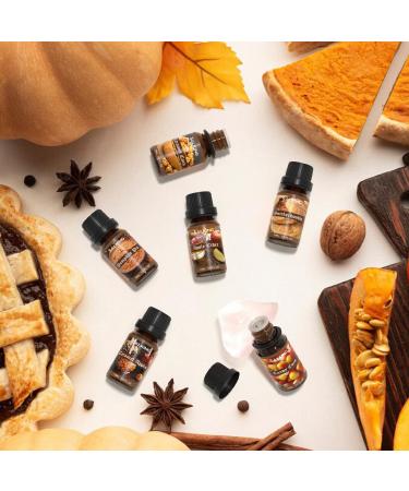 SALKING Halloween Fragrance Oils Essential Gift Set for Soaps & Candles - Pumpkin Pie, Caramel Apples, Candy Corn, Snickerdoodle, Caramel Corn, Apple Cider - Buy Online on GoSupps.com
