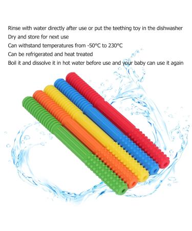 5 Pack Baby Teething Tubes - Bite-Resistant Silicone Chewing Straws for Toddlers & Kids | Safe & Durable Teething Relief - Buy Online on GoSupps.com