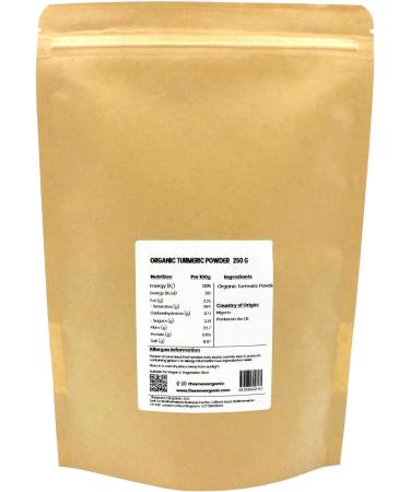 Thames Organic Turmeric Powder - 100% Pure & Natural, GMO-Free, Certified Organic - 250g Pack - Ideal for Cooking & Baking - Buy Online on GoSupps.com