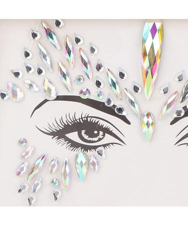 Shiny Rhinestones Sticker Self Adhesive Sweatproof No Irritation Glitter Delicate Face Rhinestones Sticker for Halloween for Nails - Buy Online on GoSupps.com