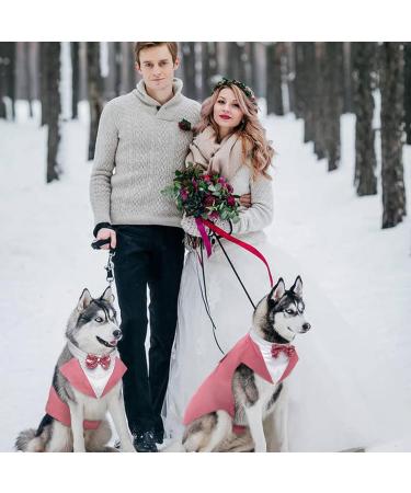 Kuoser Dog Smoking Suit & Bandana Set | Pet Formal Clothing for Weddings Halloween & Birthdays | S-XXL Red Bean Paste - Buy Online on GoSupps.com