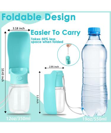 Wimans Dog Water Bottle - Portable & Leak Proof 12oz/19oz Dispenser - Dishwasher Safe, Easy to Carry - Ideal for Walking, Hiking, Travel - Food Grade Plastic - Mint Green - Buy Online on GoSupps.com
