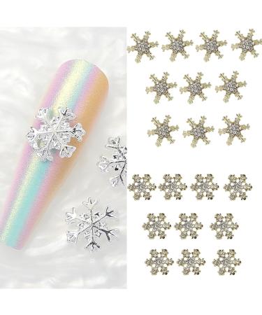 Stand Out With 10pcs 3D Art Alloy Snowflake Embellishments Fashionable Decorations X1231 - Buy Online on GoSupps.com