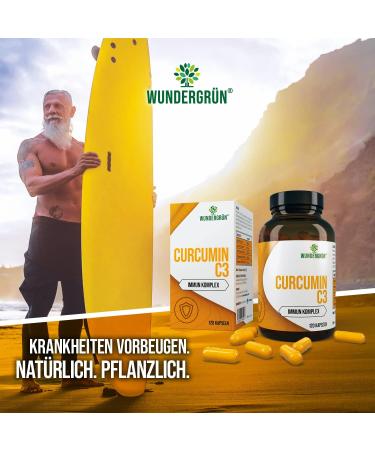 Wundergr n Curcumin C3 - Premium Turmeric Extract with 95% Curcuminoids & Piperine 120 Vegan Capsules for High Bioavailability - Buy Online on GoSupps.com