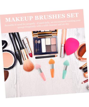 Housoutil 3pc Fake Hair Edges Concealer Brush Makeup Sponges for Blending Makeup Brush Tools on Stick Makeup Lollipop Sponge Eyeshadow Brush Travel Foundation Brush - Buy Online on GoSupps.com