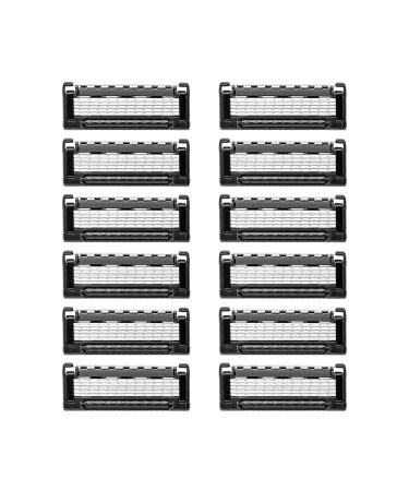 King of Shaves 5-Blade Razor with Precision Trimmer 12-Cartridges - NO Razor Handle NOT Compatible with AZOR 4 or 5 12 Cartridges