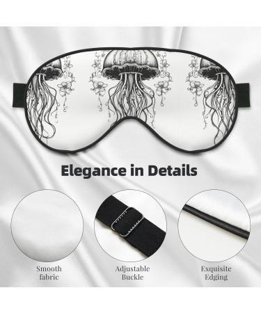 Jellyfish Pattern Sleep Mask | Unisex Double-Sided Eye Mask for Sound Sleep & Skin Care - Buy Online on GoSupps.com