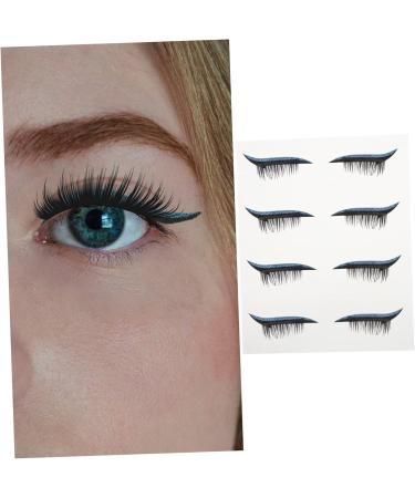 FOMIYES 4 pairs Makeup with Eye Eyeliner Shiny Liners Tool Reusable Face Glitter Long Blue Self-adhesive 4x1.5cm Blue - Buy Online on GoSupps.com