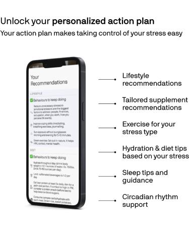 Rootine at Home Stress Test - Measure Daily Cortisol Curve for Men & Women | Personalized Action Plan | Fast 5-Day Results from CLIA-Certified Labs - Buy Online on GoSupps.com