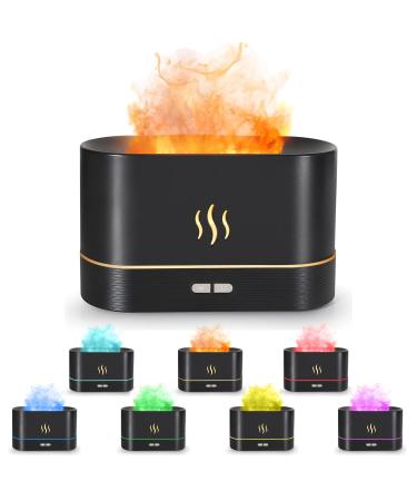 Sophos Flame Diffuser New model 7-color light 2023 upgrade humidifier space freshener with flame effect diffuse humidifier air freshen apartment for fragrance oil and aroma oils black