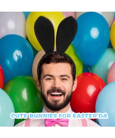 Sibba Bunny Ears Headband 1 PC Plush Costume Rabbit Hairband Christmas Cosplay Birthday Halloween Easter Party Favor Hair Styling Hearwear Play Headpiece Dress Up Decoration Women (Dark Style) Black Style - Buy Online on GoSupps.com