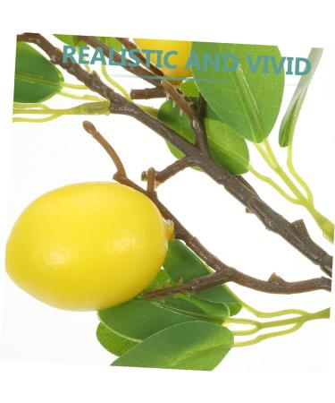 LIFKICH Faux Lemons Decor Realistic Decorative Lemon Branch Decor 2pcs Office Room Supplies Foam Household Wear-resistant Faux Plant Artificial Lemon Branches - Buy Online on GoSupps.com