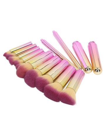 Zetiling 10PCS Makeup Brush Set - Portable Eyebrow Eyeshadow Powder & Concealer Brushes for Flawless Makeup Application - Buy Online on GoSupps.com