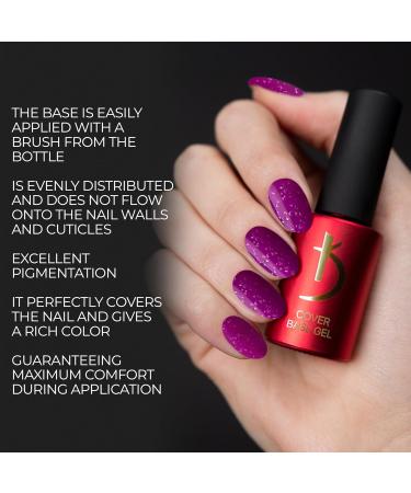 K Professional Base Coat - Violet Neon Flakes Camouflage Gel - 7ml UV Nail Polish for Gel Nails - Glitter Confetti - International Shipping Available - Buy Online on GoSupps.com