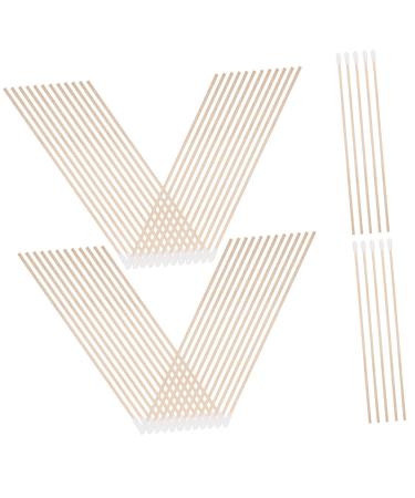 minkissy Round Cotton Tip Swabs 100pcs Cotton Swabs Cotton Tip Blotting Paper for Oily Skin Satin Bonnet Buds Swabs Makeup Tool Swab Cotton Buds Applicator Large Cotton Swab Wooden Clean