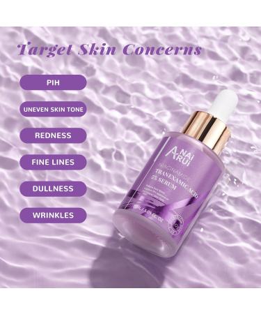 ANAI RUI 5% Tranexamic Acid Serum With Niacinamide Kojic Acid Arbutin Dark Spot Care PIH for Uneven Skin Tone 1FL.Oz 30ML-Purple - Buy Online on GoSupps.com
