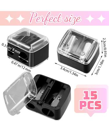 15 Pcs Dual Cosmetic Pencil Sharpener - Compact Makeup Sharpeners for Eyeliner and Lip Liner Pencils - Buy Online on GoSupps.com
