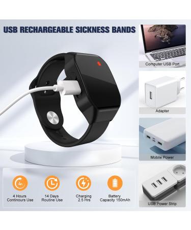 Mennyo Motion Sickness Wristband | Adjustable Acupressure Bracelet for Nausea Relief | Timer Function & 3 Steps | Effective for Morning Nausea & Motion Sickness - Buy Online on GoSupps.com