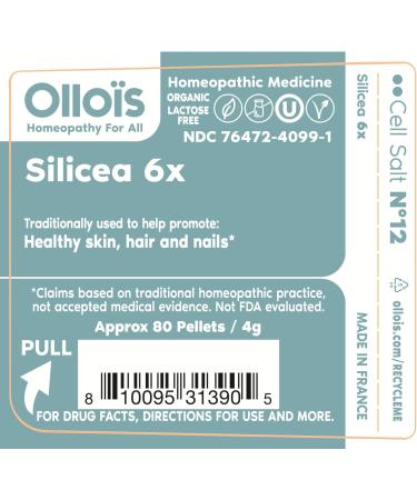 Buy Silicea- OLLOIS Organic & Vegan Cell Salt #12 - Kosher Certified 80 Pellets | International Shipping Available - Buy Online on GoSupps.com