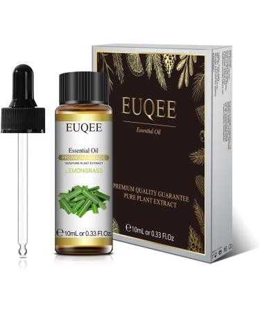 EUQEE Lemongrass Essential Oil 10ml - Pure & Natural Aromatherapy Oil for Home Relaxation - Diffuser & Humidifier Blend - Pack of 1 - Buy Online on GoSupps.com