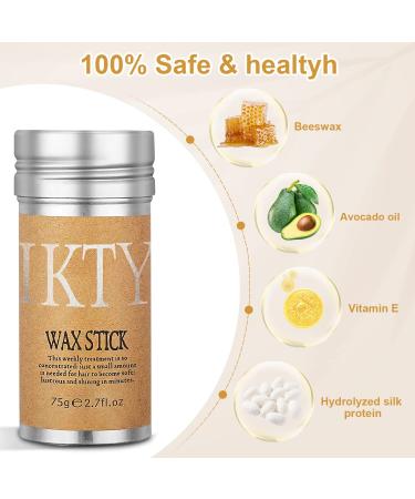 Hicream Hair Wax Stick - 2PCS x 2.7 Oz Flyaway Hair Tamer for Smoothing & Frizz Control - Buy Online on GoSupps.com