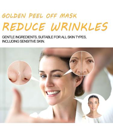 Gold Peel Off Mask Peel Off Anti Wrinkle Whitening Mask Gold Foil Cleansing Mask Anti Wrinkle Anti Aging Face Mask for All Skin Types Skin Firming & Rejuvenating for Radiant Face Masks - Buy Online on GoSupps.com