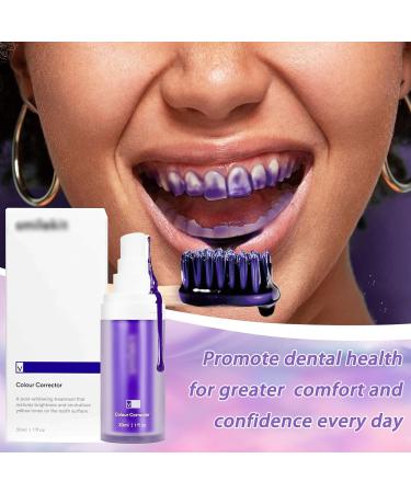Purple Toothpaste for White Teeth | Teeth Color Corrector & Whitening Serum | Violet Toothpaste with Tongue Scraper - Buy Online Worldwide - Buy Online on GoSupps.com