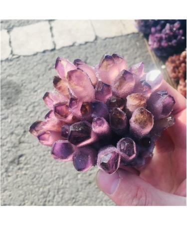 Natural Crystal Cluster Amethyst Specimen Purple Reiki Stone Raw Crystal Home Decor Decoration Gift 300-400g - Buy Online on GoSupps.com