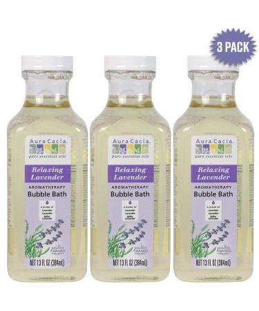 Aura Cacia Relaxing Lavender Aromatherapy Bubble Bath | Pack of 3 - 13 fl. oz - Buy Online on GoSupps.com