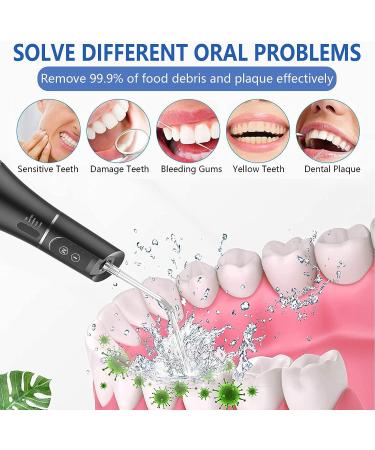 Rechargeable Cordless Water Flosser with 5 Modes | Teeth Cleaner & Plaque Remover for Braces | 400ML Black - Buy Online on GoSupps.com