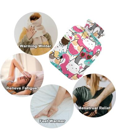 Naanle Cute Cats Hot Water Bottle | 1L Transparent Heat Bottle for Warm & Cold Therapy | Pain Relief for Hands & Feet - Buy Online on GoSupps.com