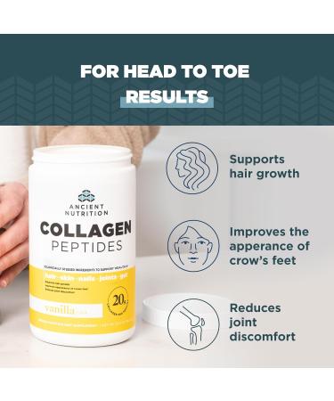 Ancient Nutrition Collagen Peptides Collagen Peptides Powder Vanilla Hydrolyzed Collagen Supports Healthy Skin Joints Gut Keto and Paleo Friendly 12 Servings 20g Collagen per Serving Vanilla 8.51 Ounce (Pack of 1) - Buy Online on GoSupps.com