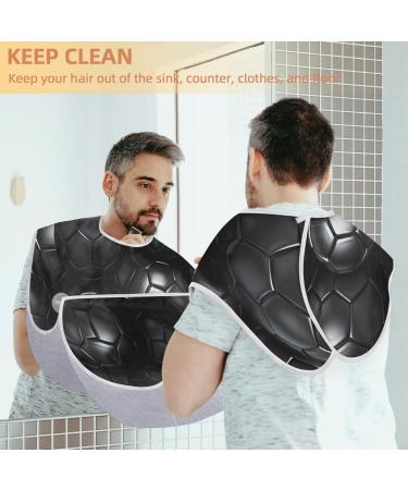 Black Ball Beard Bib Apron | Beard Hair Catcher for Men | Perfect Father's Day & Christmas Gift | Includes 2 Suction Cups - Buy Online on GoSupps.com