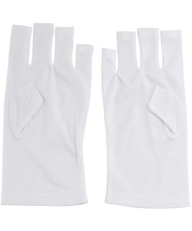 Jdeijfev 1 Pair Uv Light Lamp Rays Protection Nail Art Uv Gel Anti Uv Glove Hand Pad Manicure Nail Art Gloves