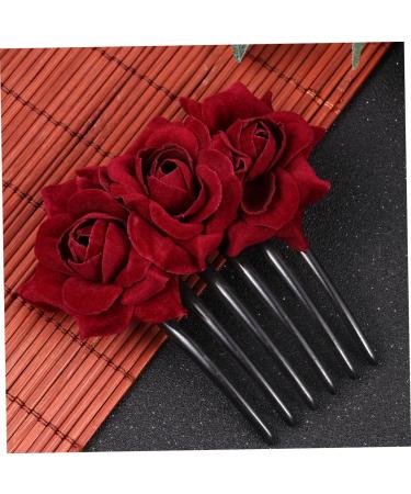 Housoutil 1pc Combs for Women Hair Accessories for Women Wedding Pearl Hair Barrettes Bridal Hair Clip Barrettes for Women Flower Hair Accessories Roses Miss Hair Comb - Buy Online on GoSupps.com