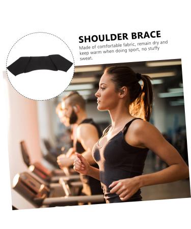 Shop Durable Basketball Shoulder Pads & Brace - Black Shoulder Support for Sports & Weightlifting - Double Shoulder Sleeve 77x17cm - Buy Online on GoSupps.com