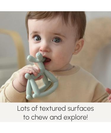 Smooch Rocking Teething Toys | Easy-to-Hold Silicone Teether for Babies 0-6 Months | Provides Teething Relief | Light Blue+Coral - Buy Online on GoSupps.com